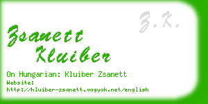 zsanett kluiber business card